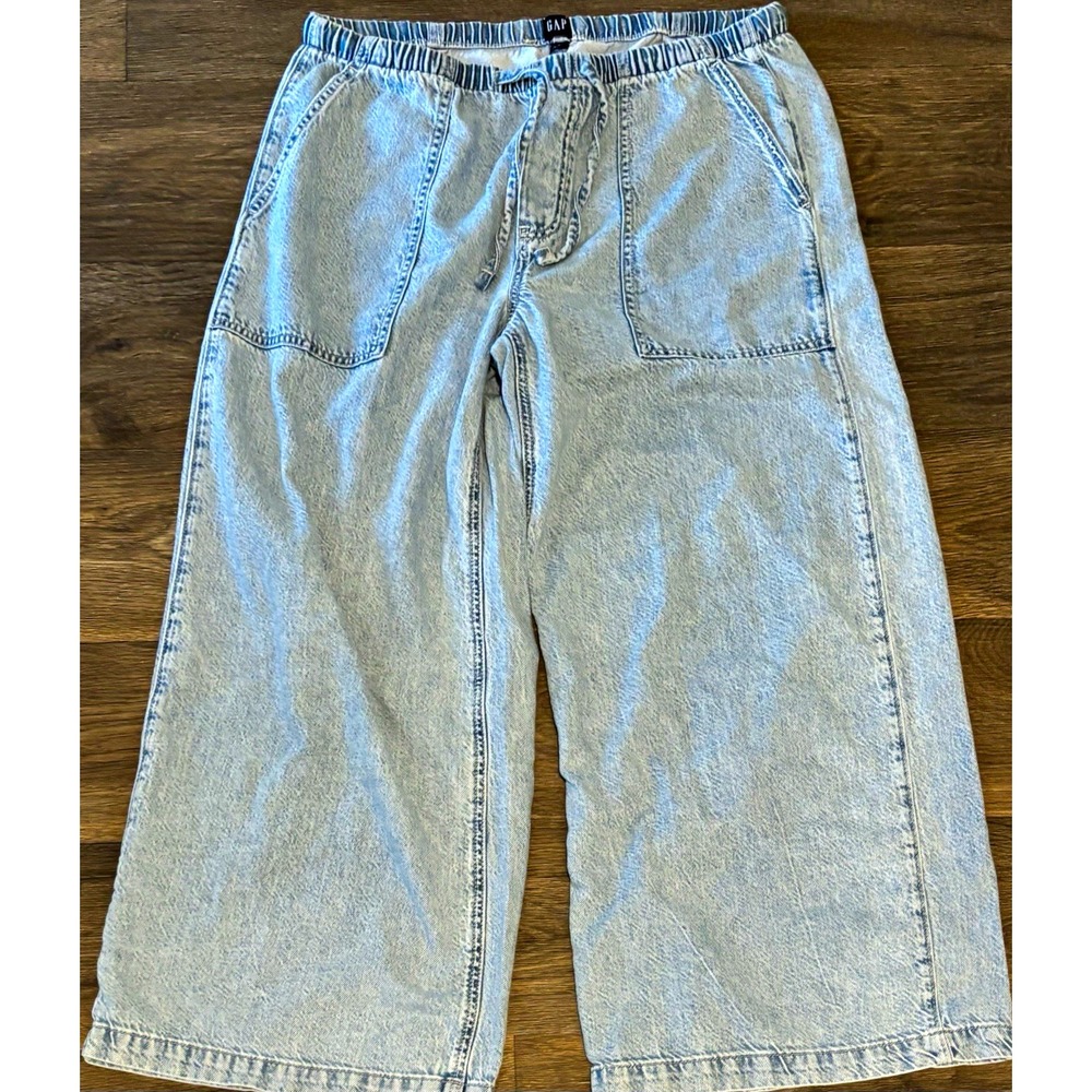 Gap Women's Denim Wide-Leg Drawstring jeans MP classicore festival streetwear